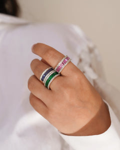 Watermelon Half Eternity Ring