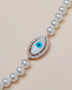 Evil Eye Pearl Bracelet