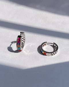 Rainbow Hoop Earrings