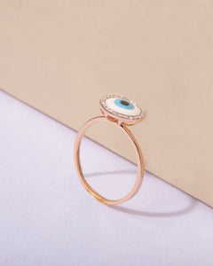 Elevated Evil Eye Ring