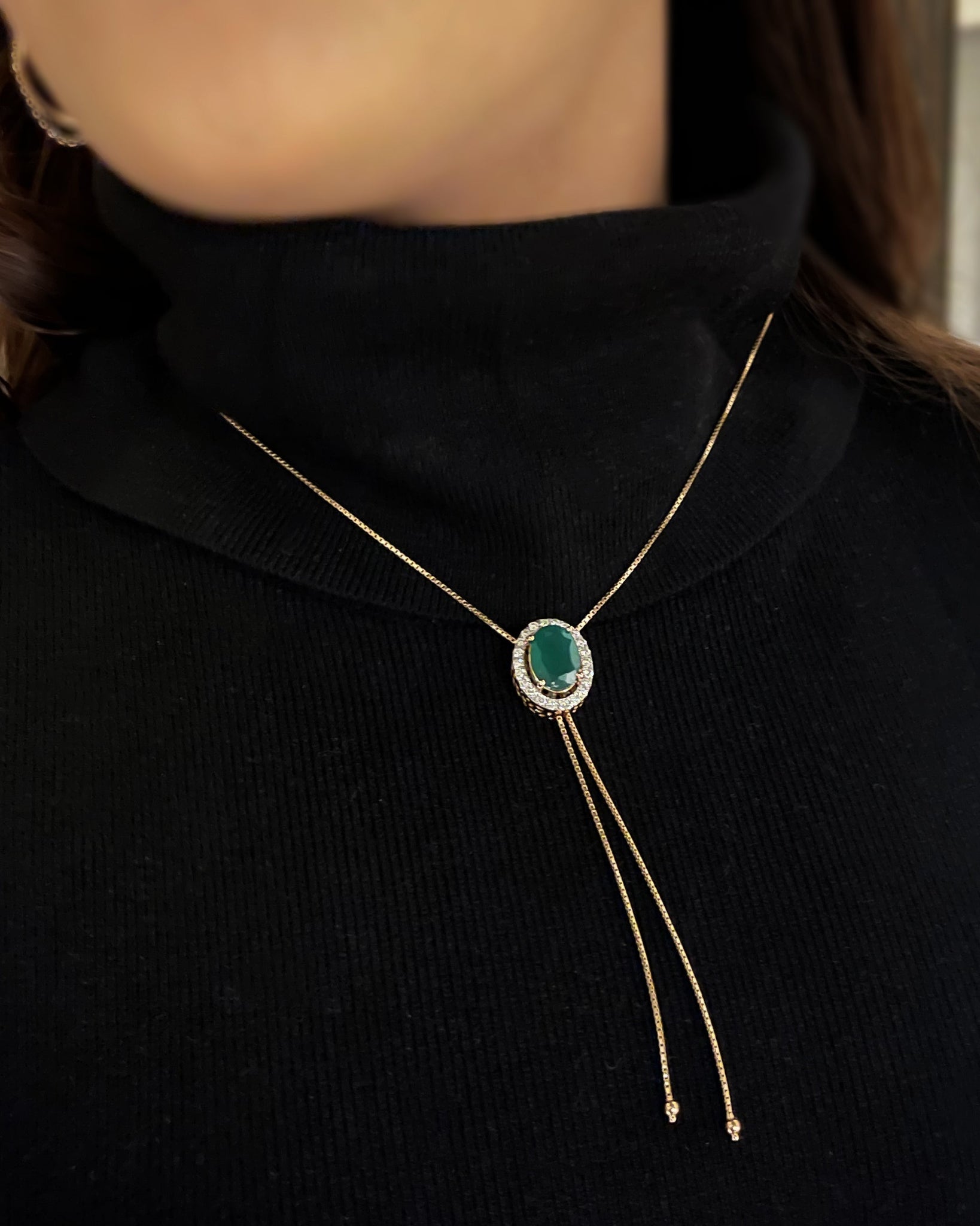 Gemma Necklace - Emerald Green