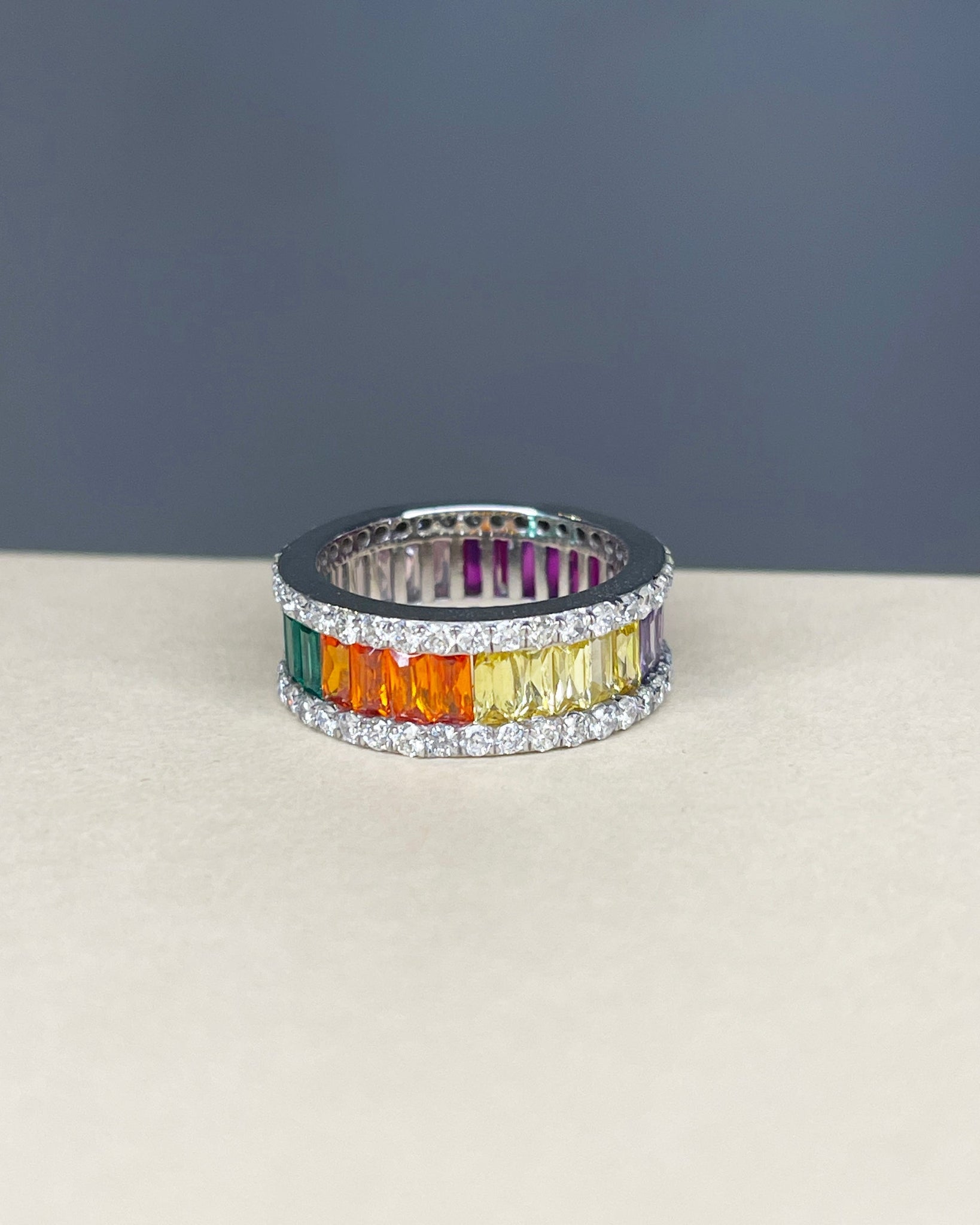 Rainbow Eternity Ring